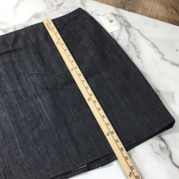 Helmut Lang Gray Pencil Mini Skirt Womens 6 Fabric Rinse Denim Cotton Blend - Picture 11 of 11
